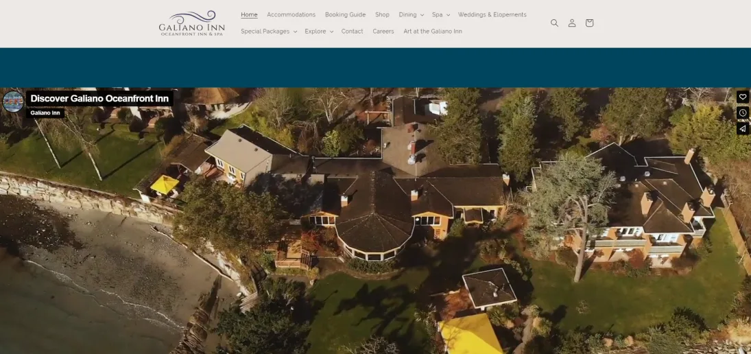Galiano Oceanfront Inn & Spa — website and campaign presentation