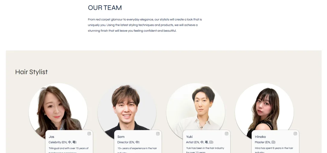 Hoc Hair Salon — digital experience